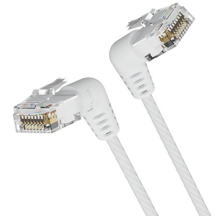 VENTION Cable Ethernet Cat.6A UTP con Conector Giratorio 360º, 3m, Blanco Slim VENTION Cable Ethernet Cat.6A UTP con Conector Giratorio 360º, 3m, Blanco Slim